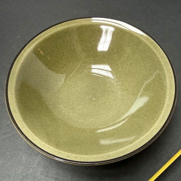 Fashion Manor Other - Fashion Manor Saracen Stoneware Bowl Olive Green Speckled Japan Vintage 7 Inch